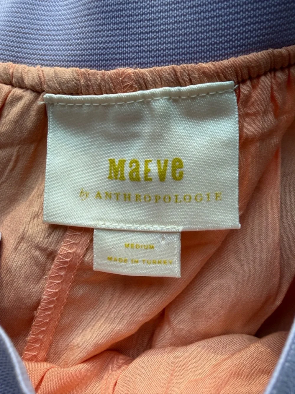 Maeve Peach Midi Skirt with Lavender & Mint Pixel Floral - Picture 2 of 4